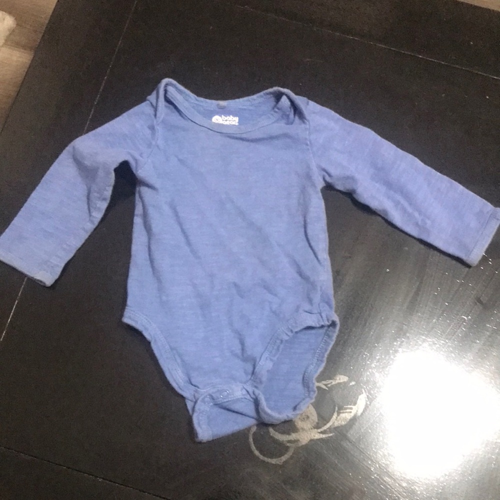 Baby Essentials Light Blue Long Sleeve Baby One-Piece Bodysuit